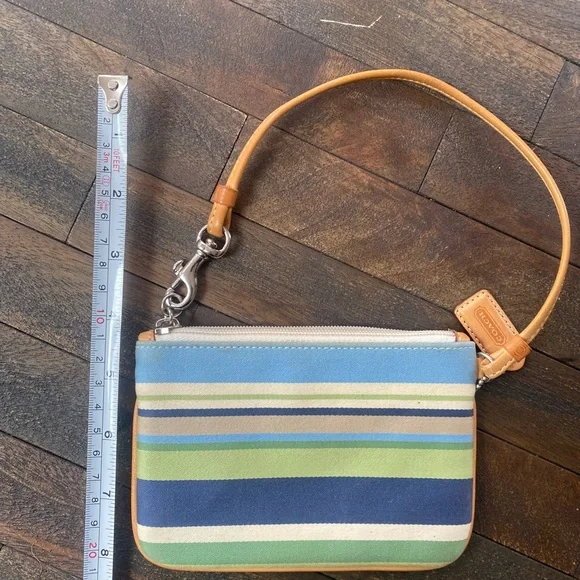 Coach Multicolor Striped Wristlet - Picture 3 of 4